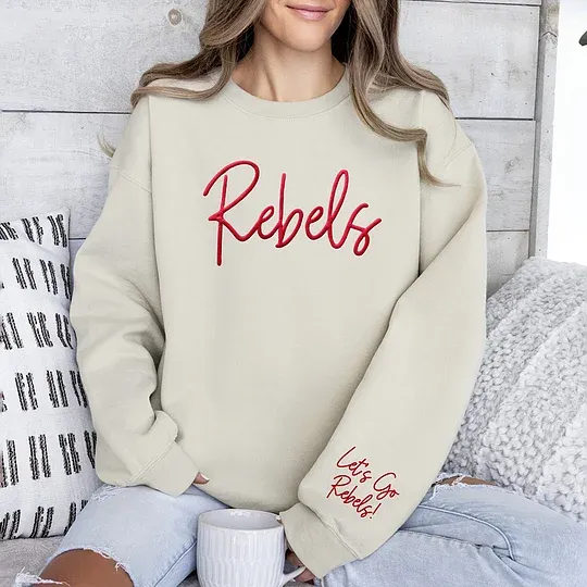 Custom 3D PUFF Print Team Name Sweatshirt