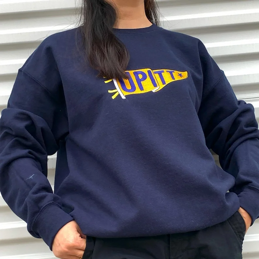 Class of 2025 Embroidered Pennant Hoodie - Custom College Graduation & Game Day Gift