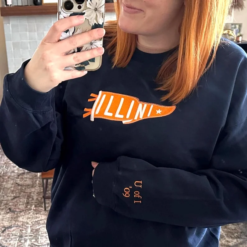 Class of 2025 Embroidered Pennant Hoodie - Custom College Graduation & Game Day Gift