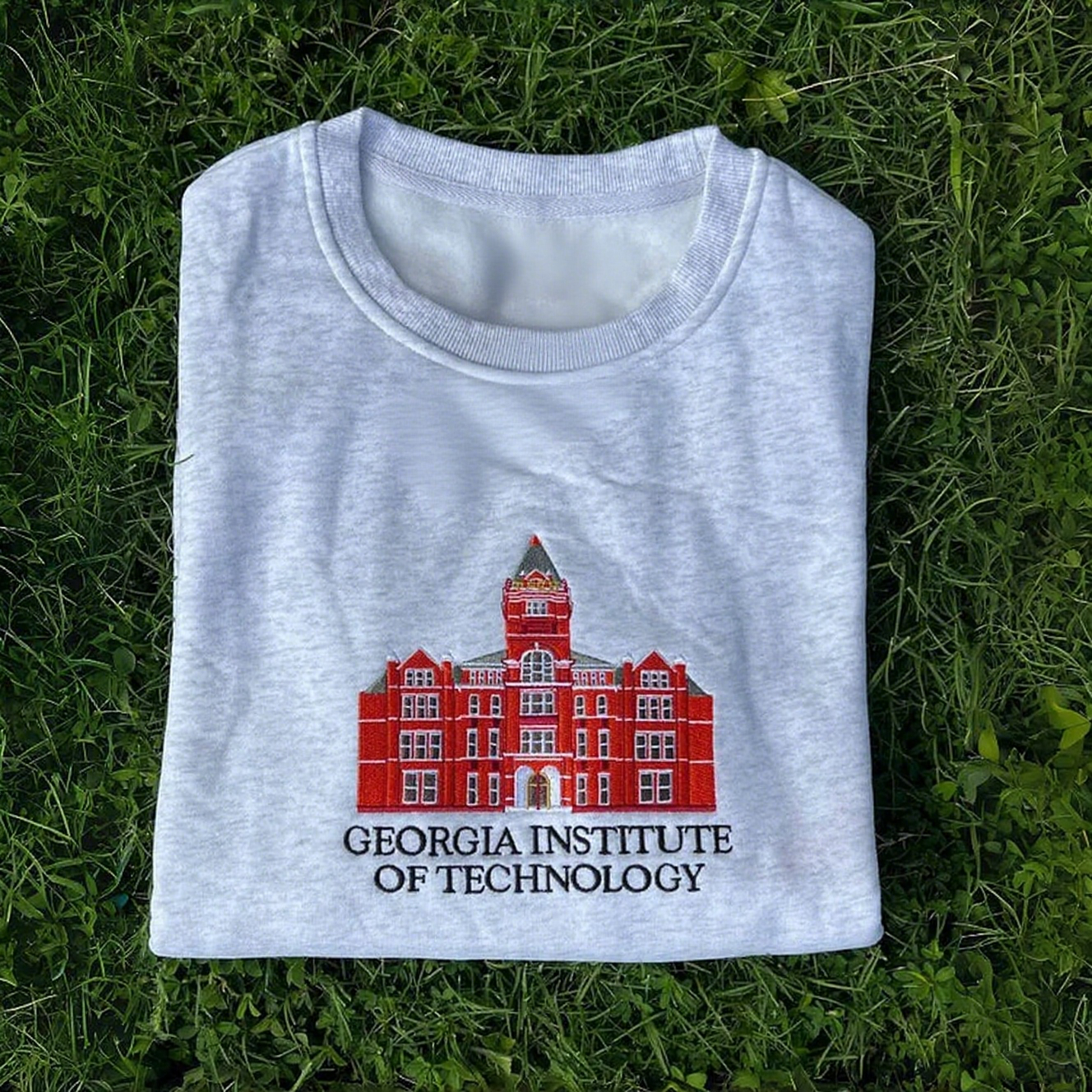 Custom Embroidered ANY State or University Iconic Buildings Crewneck, Hoodie, T-shirt