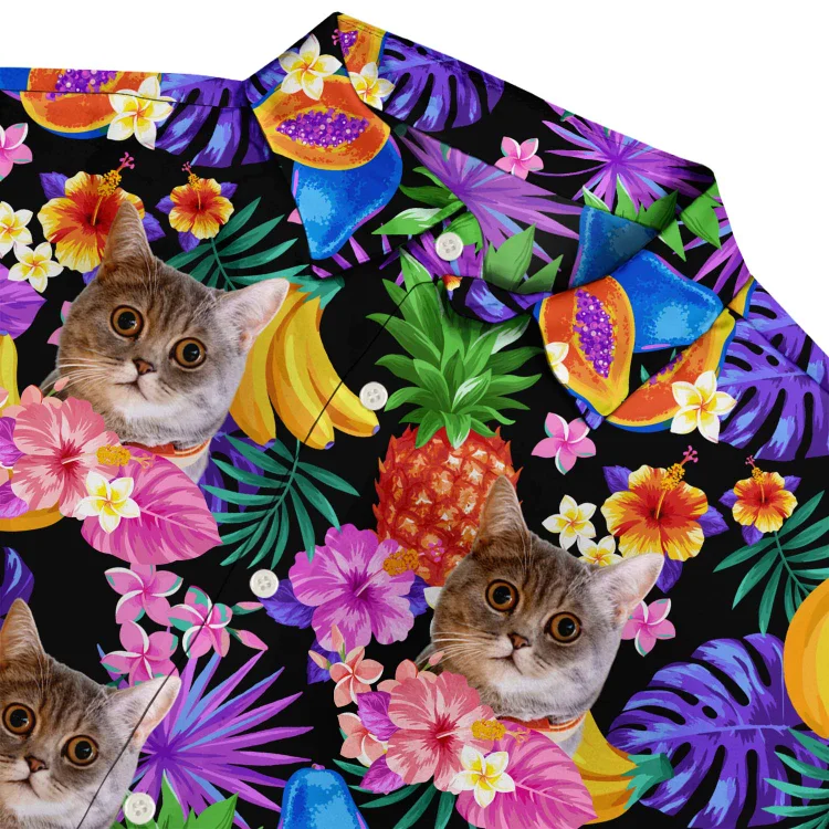 Custom Photo Funny Family Pet Tropical - Personalized Custom Hawaiian Shirt