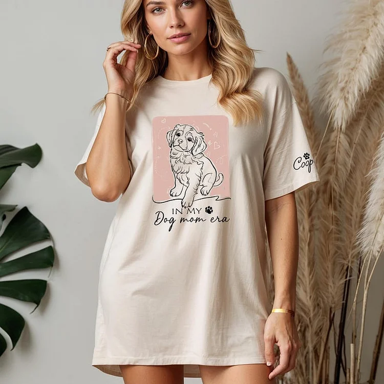 Custom Pet Portrait Hoodie & T-shirt & Sweatshirt – In My Dog Mom Era