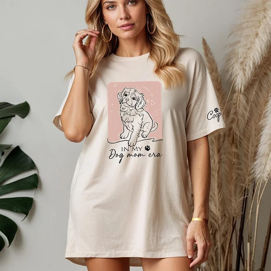 Custom Pet Portrait Hoodie & T-shirt & Sweatshirt – In My Dog Mom Era