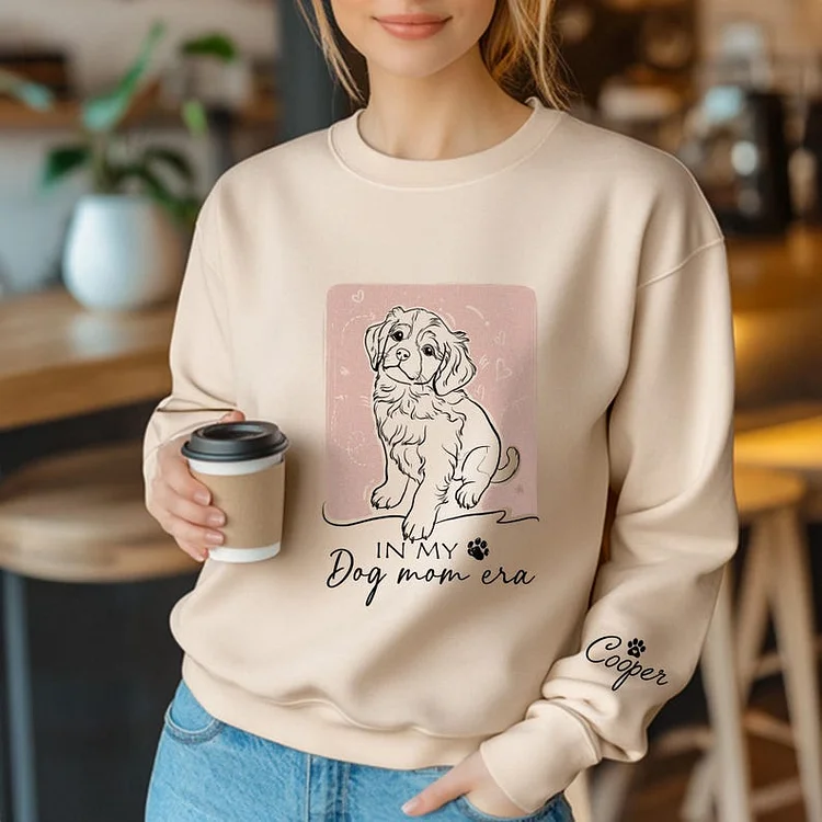 Custom Pet Portrait Hoodie & T-shirt & Sweatshirt – In My Dog Mom Era