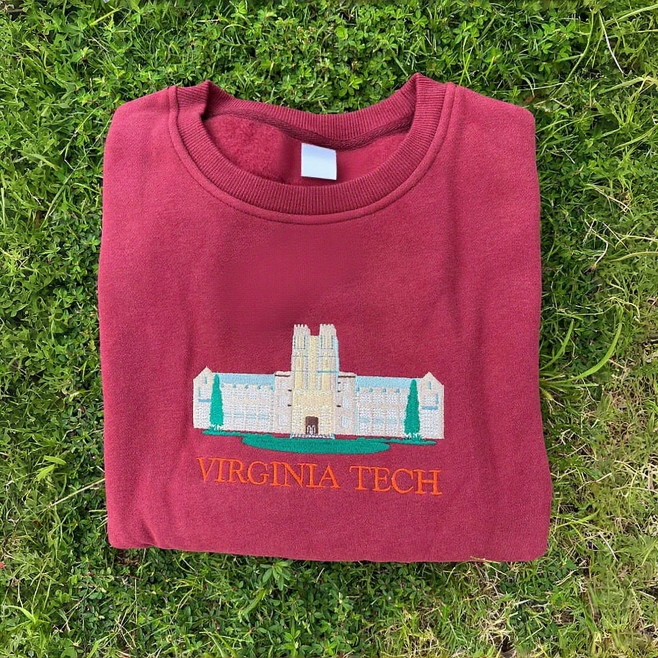 Custom Embroidered ANY State or University Iconic Buildings Crewneck, Hoodie, T-shirt