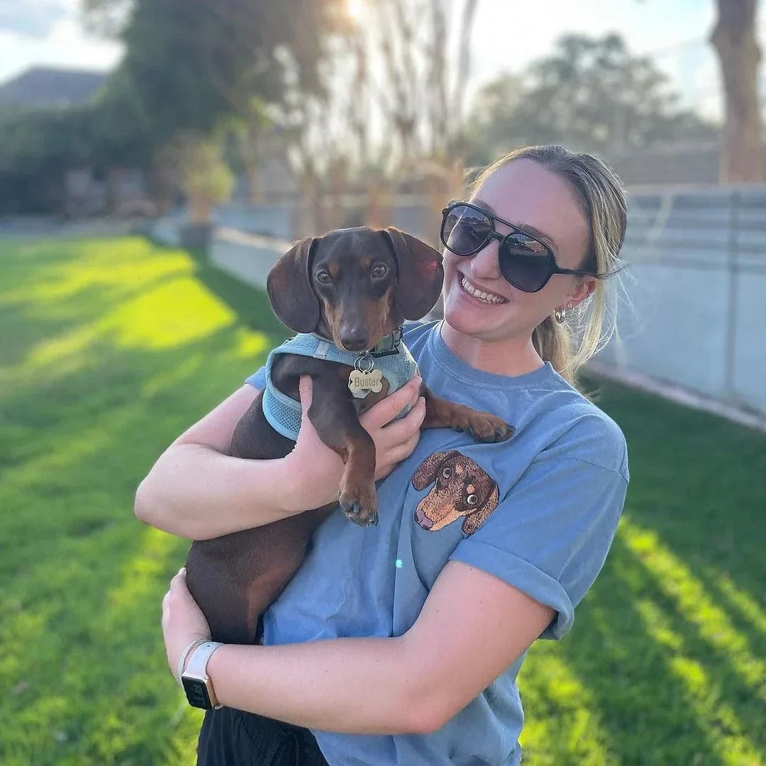 🐶🐱 Custom Pet Portrait Embroidered T-shirt / Sweatshirt