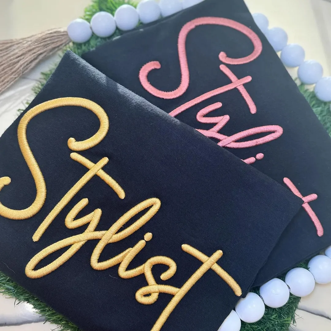 VINTAGE 3D Embroidery Custom Embroidered Hand Distressed Sweatshirt