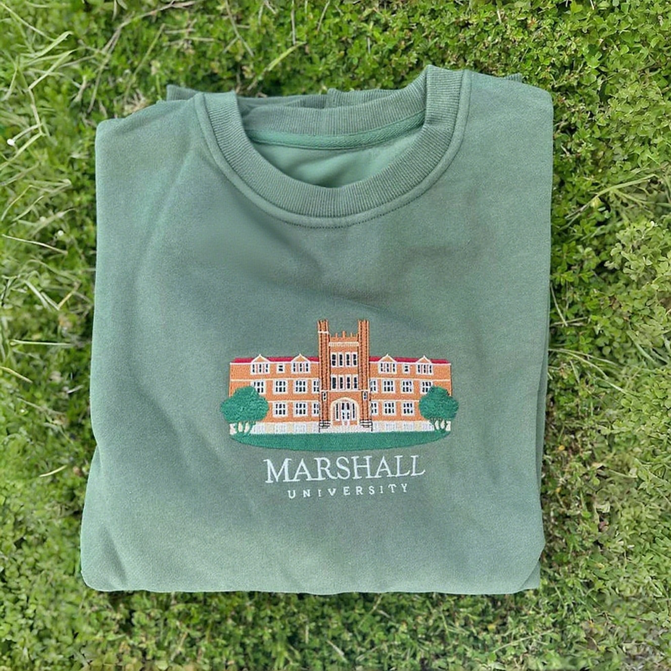 Custom Embroidered ANY State or University Iconic Buildings Crewneck, Hoodie, T-shirt