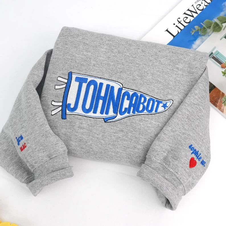 Class of 2025 Embroidered Pennant Hoodie - Custom College Graduation & Game Day Gift