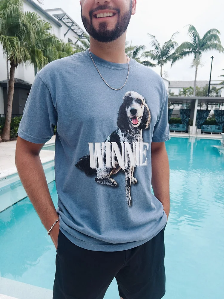 Custom Pet Photo Shirt Bootleg Rap Tee, Vintage 90s Hip Hop Dog T-shirt Sweatshirt