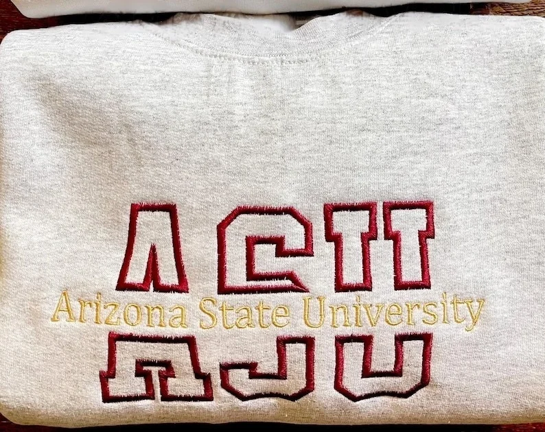 Custom Embroidered College Sweatshirt, University Sweatshirt, School Spirit Personalized Sweatshirt